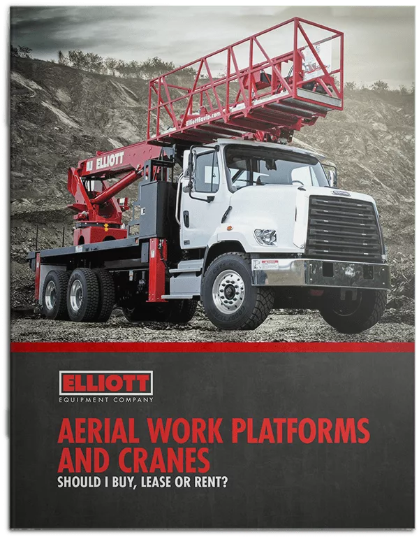 Aerial work platforms and cranes: Should I buy, lease or rent? brochure cover